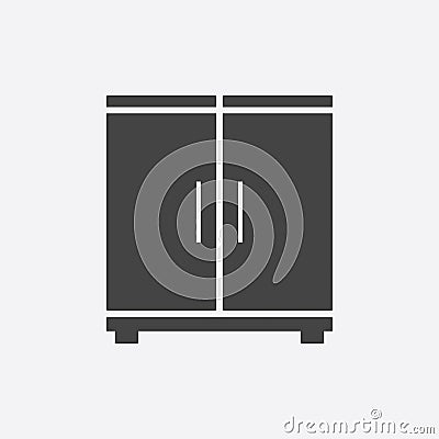 Cupboard icon on white background. Vector Illustration