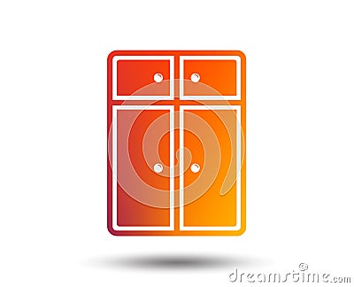 Cupboard sign icon. Modern furniture symbol. Vector Illustration