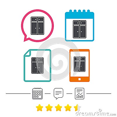 Cupboard sign icon. Modern furniture symbol. Vector Illustration