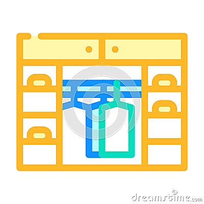 cupboard stylist color icon vector illustration Vector Illustration