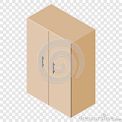 Isometric cupboard wardrobe Stock Photo