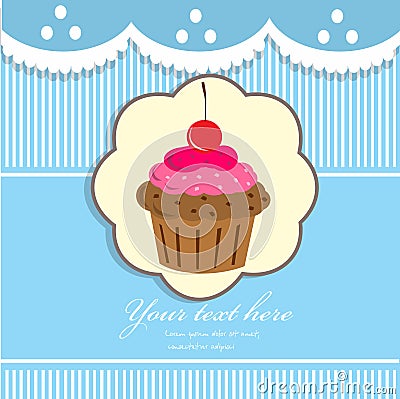 Cupcake background Vector Illustration