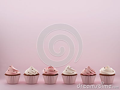 Cupcake Border Stock Photo