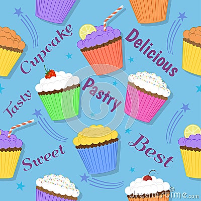 Cupcake celebration design Vector Illustration