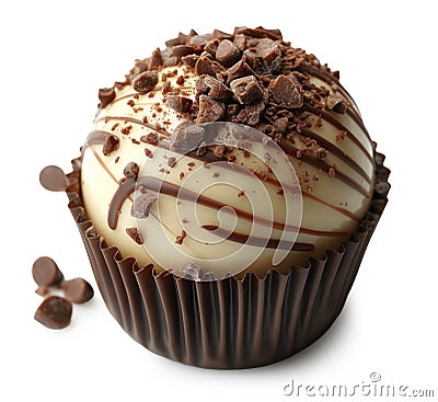 cupcake chocolate isolated Stock Photo