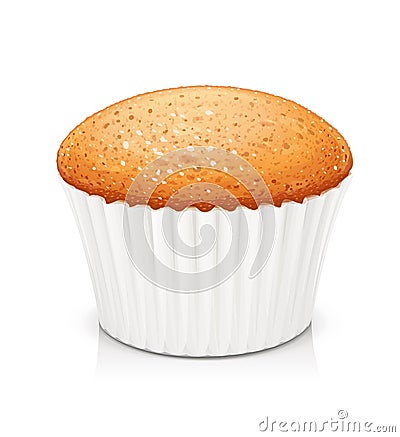 Cupcake. Dessert. Delicious baked goods Cartoon Illustration