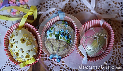 cupcake Eastereggs pastel Stock Photo