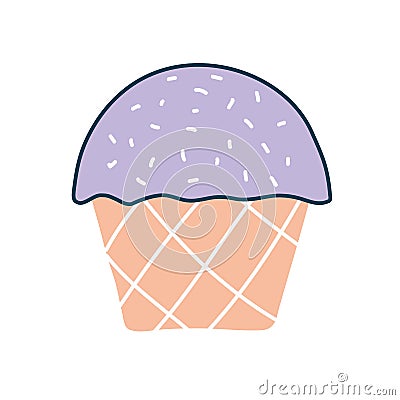 Cupcake flat style icon vector design Vector Illustration