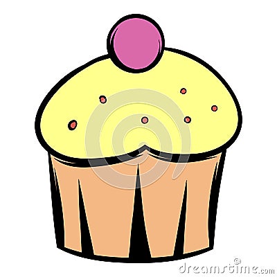 Cupcake icon cartoon Vector Illustration