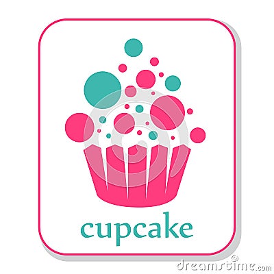 Cupcake icon Vector Illustration