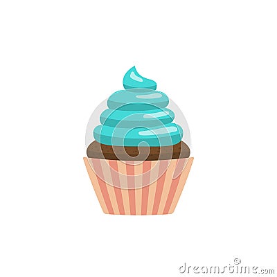 Cupcake icon flat Vector Illustration