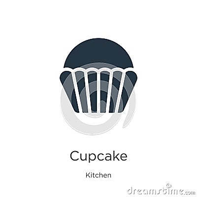 Cupcake icon vector. Trendy flat cupcake icon from kitchen collection isolated on white background. Vector illustration can be Vector Illustration