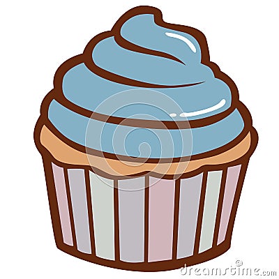 Cupcake Illustration Vector Clipart Vector Illustration