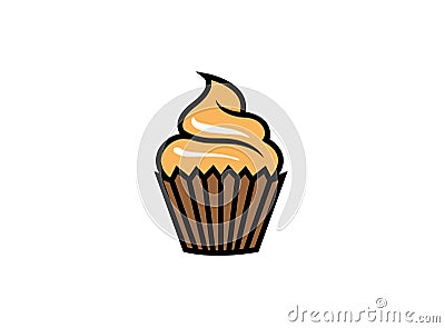 Cupcake Kuchen for logo design Cartoon Illustration