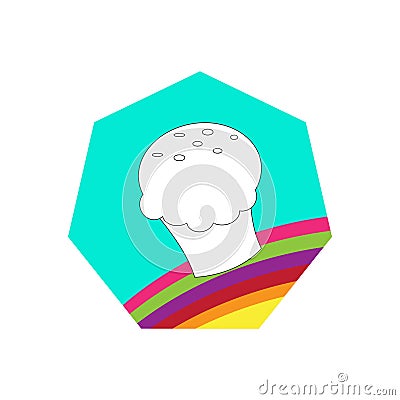 Cupcake logo illustration vector Vector Illustration