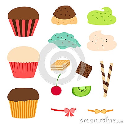 Cupcake makers set Vector Illustration