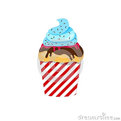 Cupcake or muffin illustration Cartoon Illustration