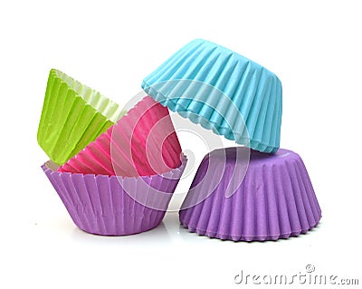 Cupcake paper cups Stock Photo
