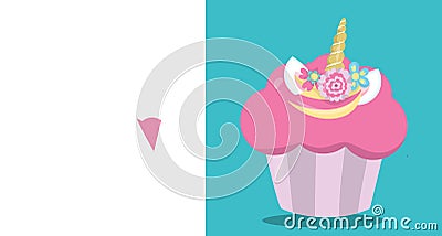 CUPCAKE PINK 18 Vector Illustration