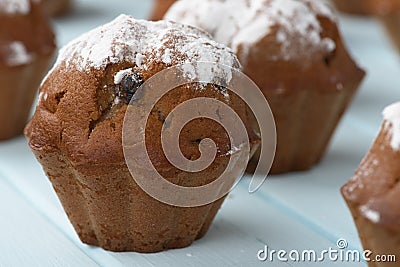 Cupcake with raisins Stock Photo