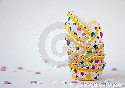 Cupcake shapes, on a white background Stock Photo