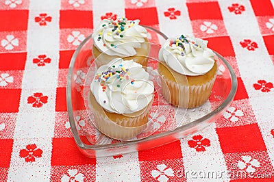 Cupcake With Sprinkles Stock Photo
