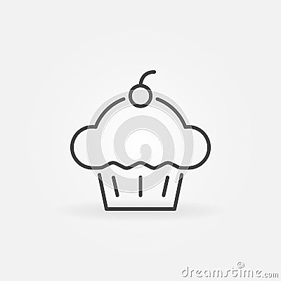 Cupcake vector concept icon. Vector cup cake line symbol Vector Illustration