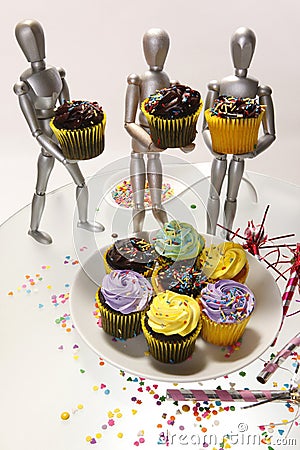 Cupcakes 4 dummies Stock Photo