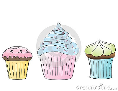 Cupcakes Vector Illustration