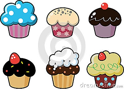 Cupcakes Vector Illustration