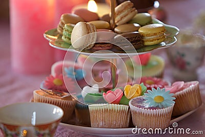 Cupcakes and pastry Stock Photo