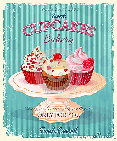 Cupcakes. Vector Illustration