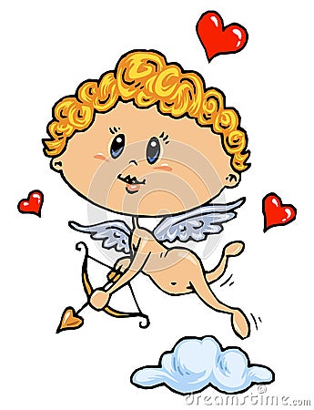 Cupid Color Illustration Cartoon Illustration