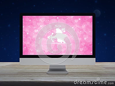 Business internet dating online, Valentines day concept Stock Photo