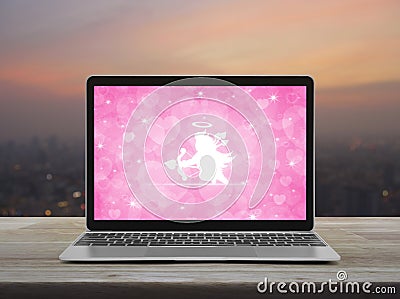Business internet dating online, Valentines day concept Stock Photo