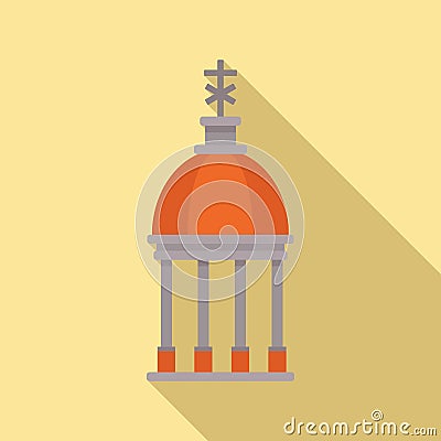 Cupola icon flat vector. Dome russian Vector Illustration