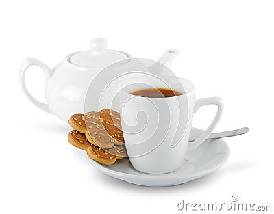 Cuppa and biscuits Stock Photo