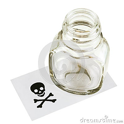 Cupping-glass and skull and crossbones Stock Photo