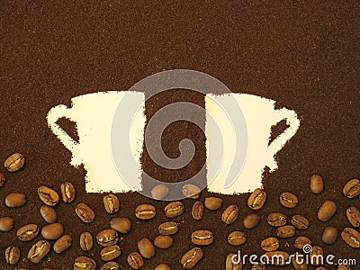 Cups and coffee Stock Photo