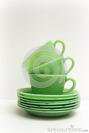 Cups & Saucers Stock Photo