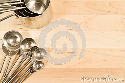 Cups and spoons Stock Photo