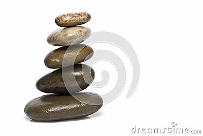 Curative stones in zen balance. Stock Photo