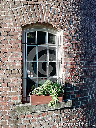 Curb appeal Apartment window residential properties Stock Photo