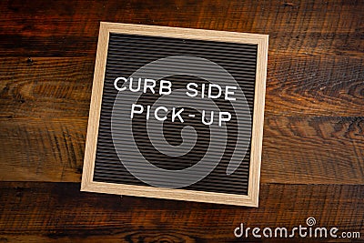 Curb Side Pick Up Centered Stock Photo