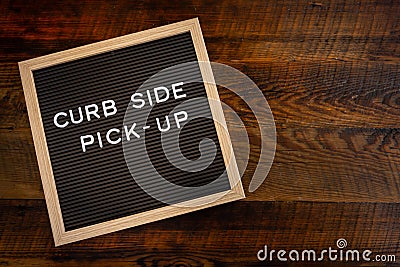 Curb Side Pick Up Copy Space Stock Photo