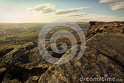 Curbar Edge, Peak District, Derbyshire Stock Photo