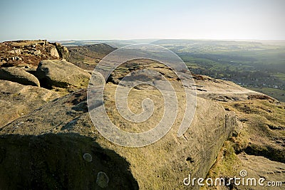 Curbar Edge, Peak District, Derbyshire Stock Photo