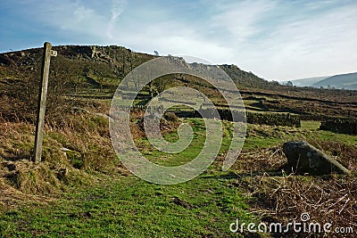 Curbar Edge, Peak District, Derbyshire, Stock Photo