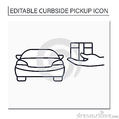 Curbside pickup line icon Vector Illustration