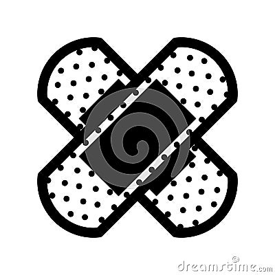 Cure band first aid icon Vector Illustration